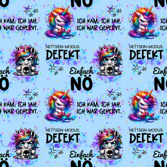 Vorbestellung Blau Einhorn Jersey Elasthan