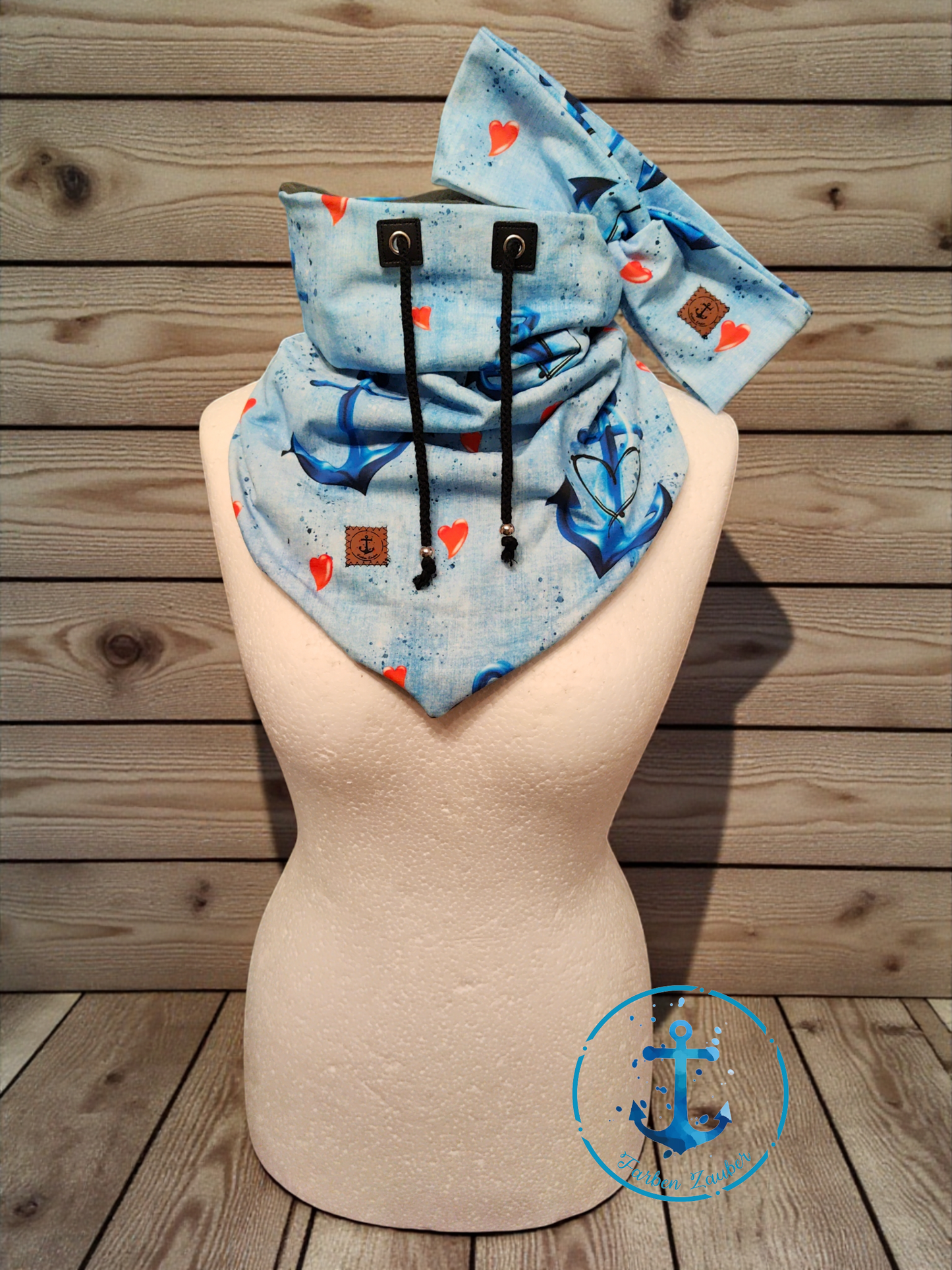 Schlupfloop mit passenden Stirnband