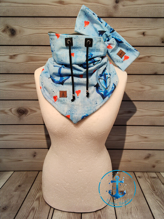 Schlupfloop mit passenden Stirnband