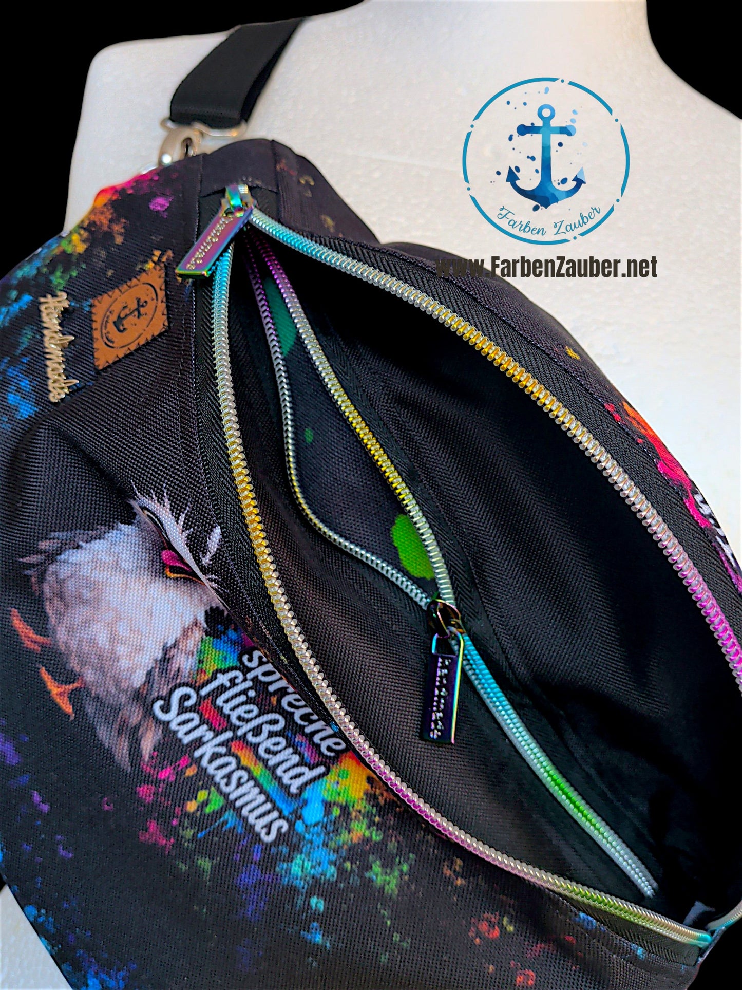 Große Bauchtasche mit "Ich spreche fließend Sarkasmus"