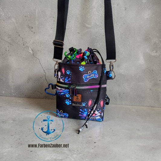Gassigehtasche mit Bully Aquarell