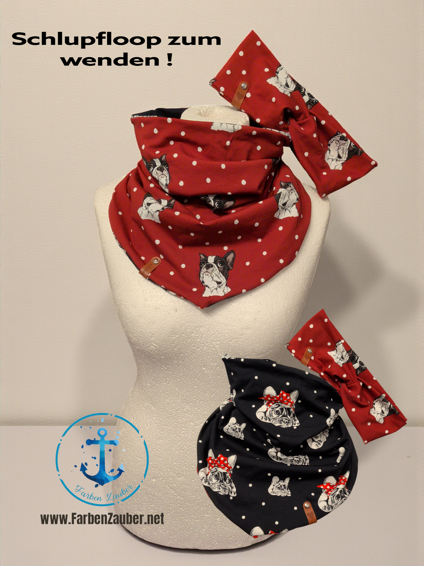 Schlupfloop Schal Bully zum wenden