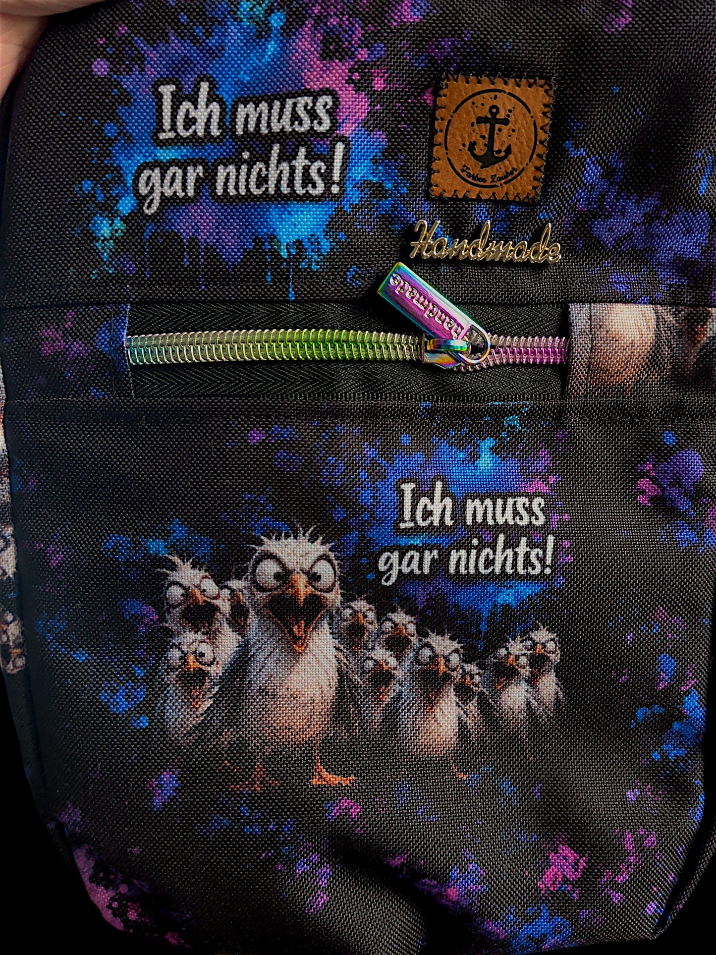 Umhängetasche FarbenZauber "Ich muss gar nichts!"
