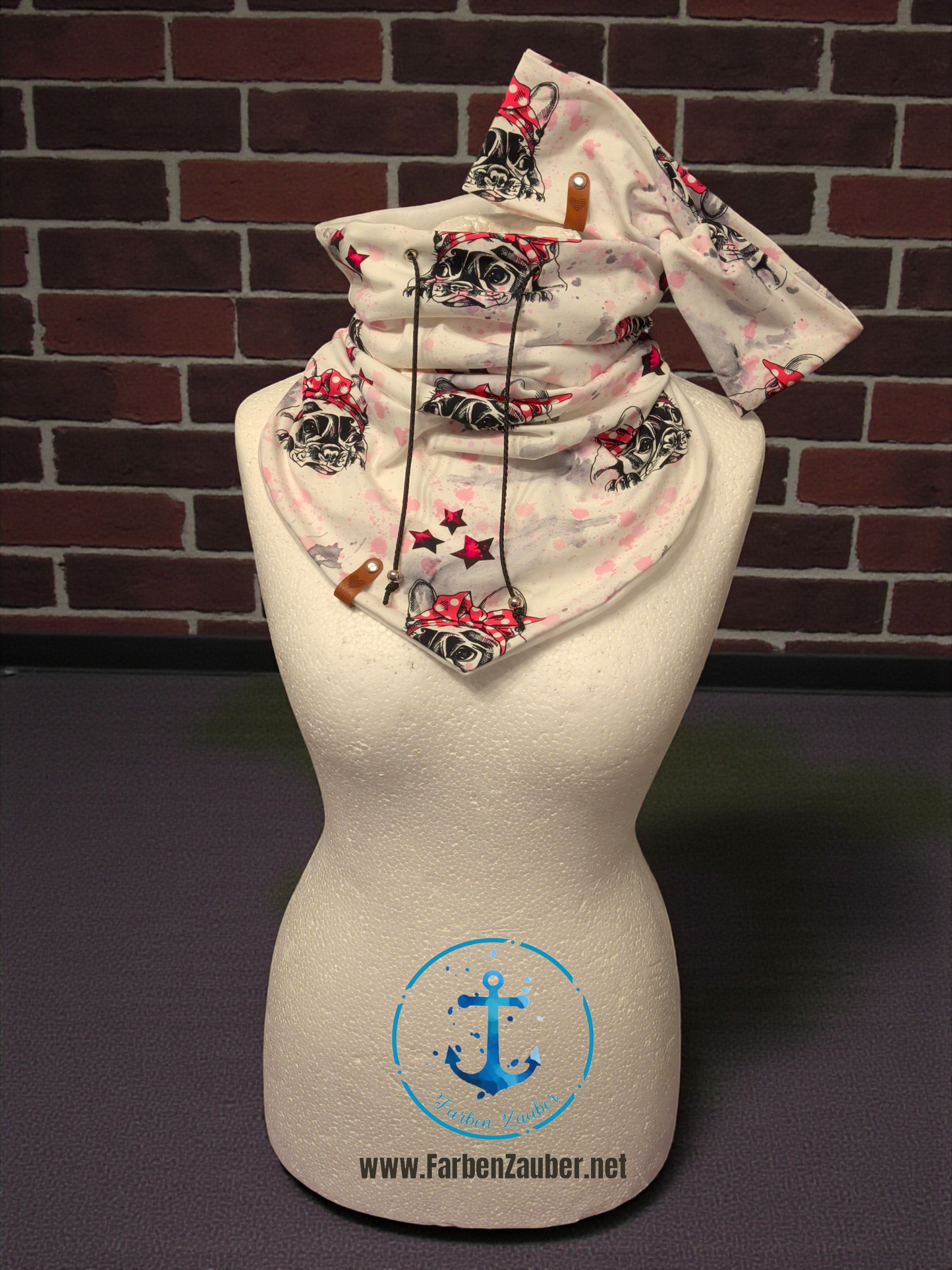 Schlupfloop Schal mit Stirnband Bully