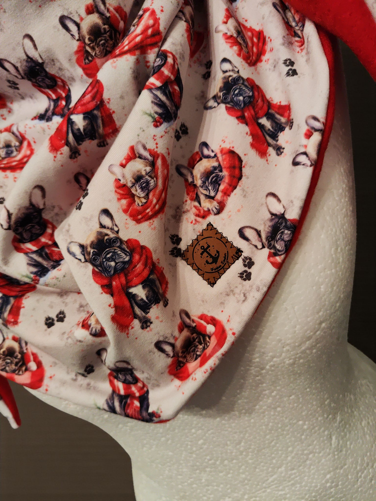 XL Wickelloop mit Bulldogge