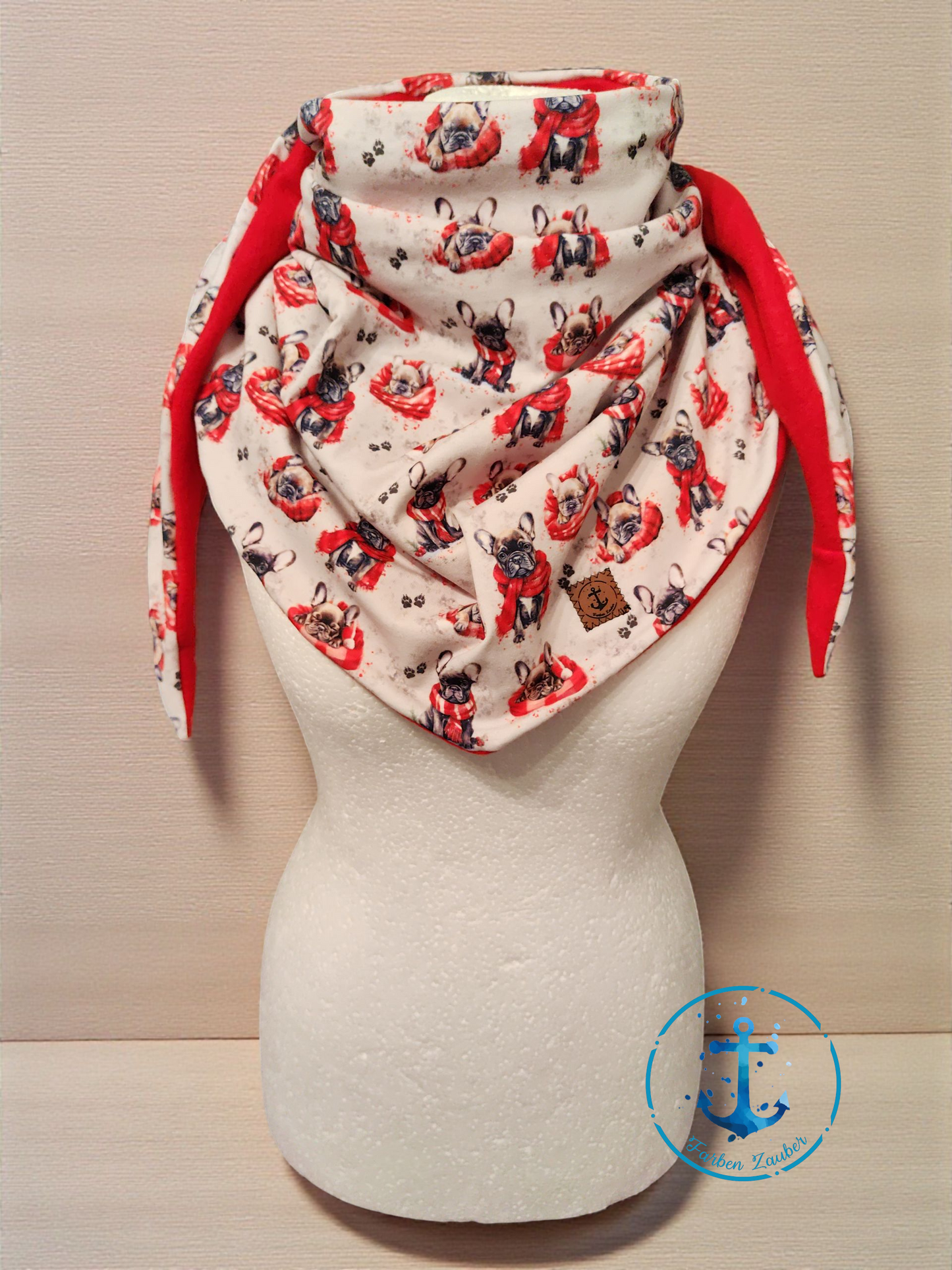 XL Wickelloop mit Bulldogge