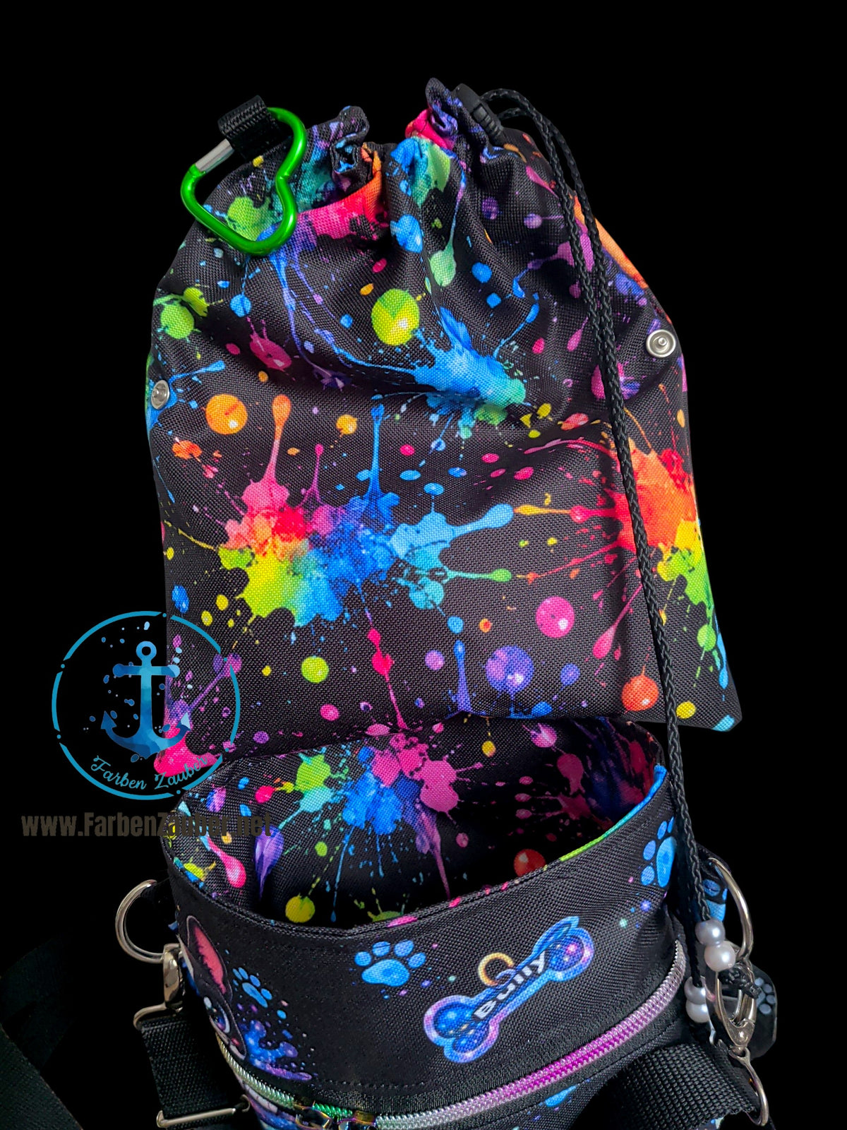 Gassigehtasche mit Bully Aquarell