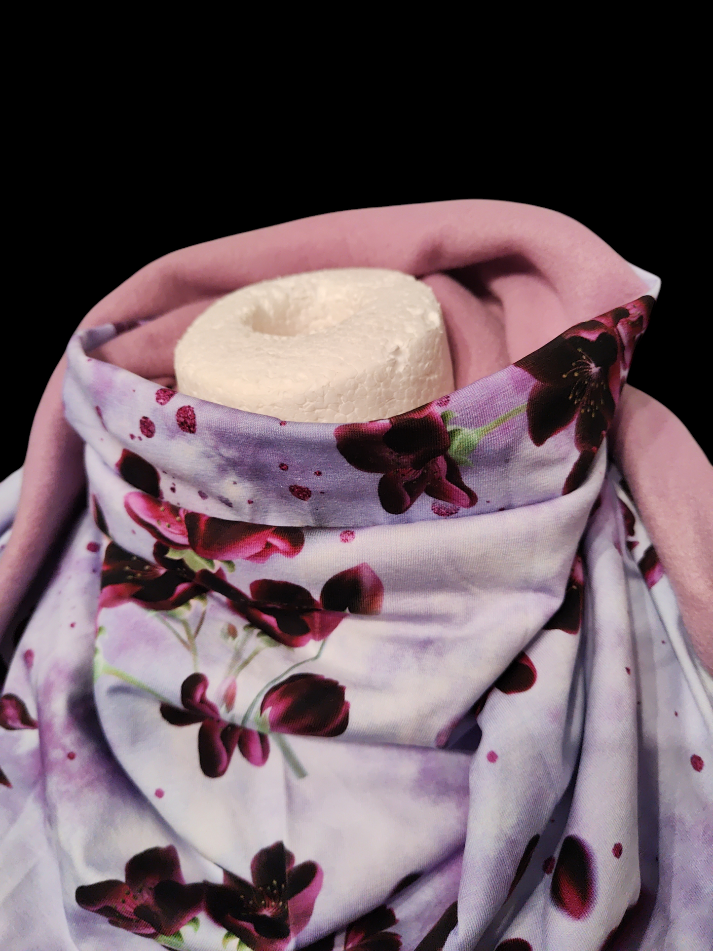 XXL Wickelloop mit Druckknöpfen Blumen