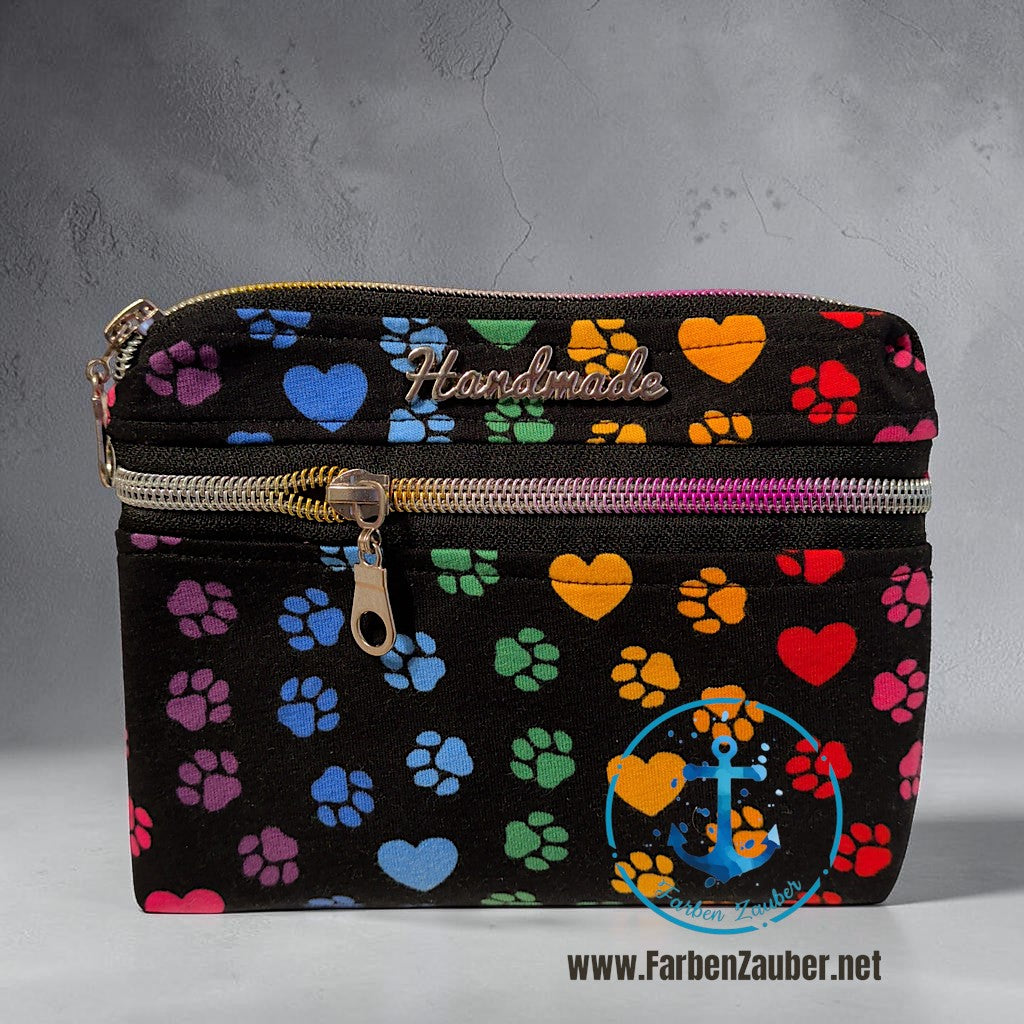 Mini Täschchen Bunte Pfoten