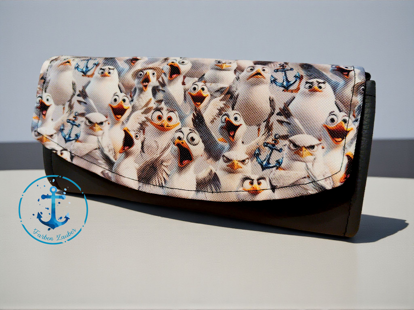 Große Geldbörse mit Möwen