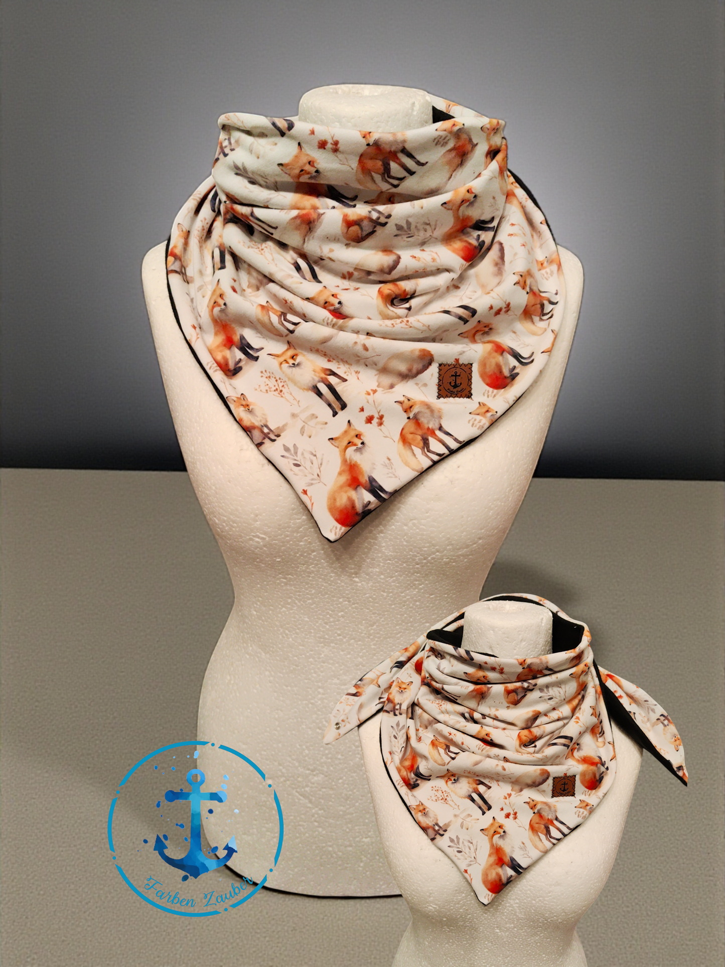 Wickelloop mit Druckknöpfen Füchse