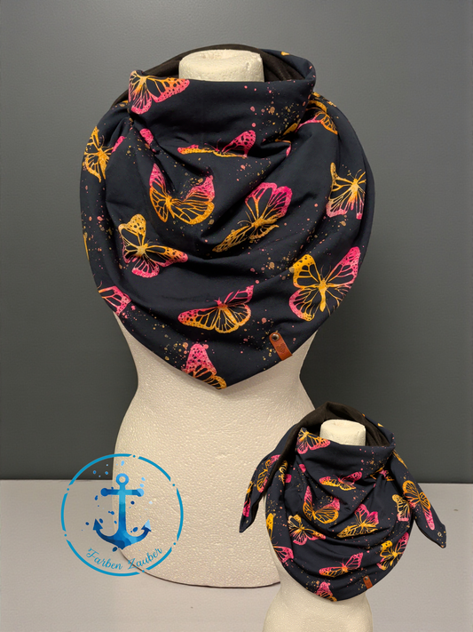 XXL Wickelloop Schmetterlinge mit Druckknöpfen