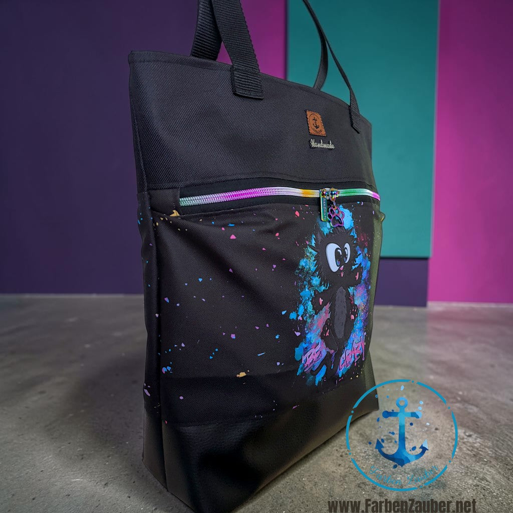 Shopper Farben Zauber - Crazy Cat